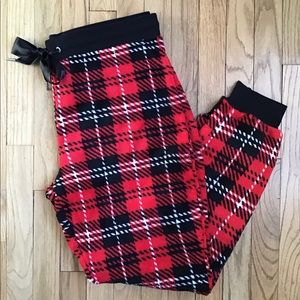 Planet Gold Plus Fleece Plaid Pants 1X Womens